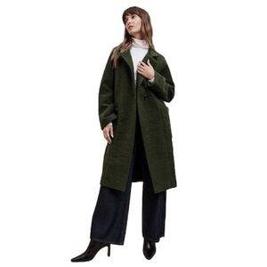 NWT - Viral Banana Republic Green Knit Twill Coat!